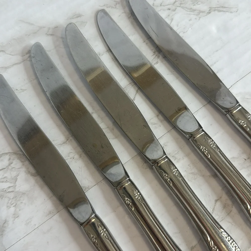 Oneida Ltd Mansfield Amadeus Wm A Rogers Deluxe Stainless Dinner Knives-Set of 5